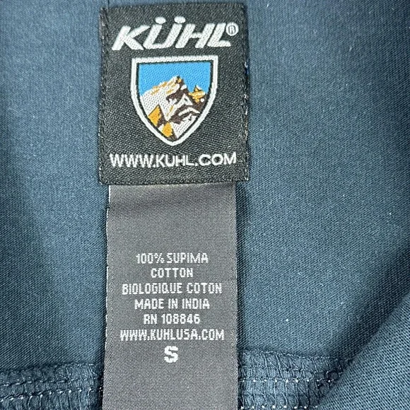 Kuhl Skor Polo Shirt Mens Small Deep River Blue Supima Cotton Casual Outdoors - Picture 3 of 12